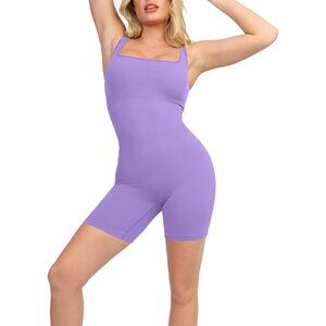 Shapewear Rompers Built In Bra Jumpsuits Shorts Tummy Control Bodysuits